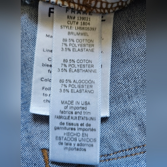 Frame Denim "Le High Skinny" jeans with manufacturers distressed marks, size 27 - Picture 10 of 10